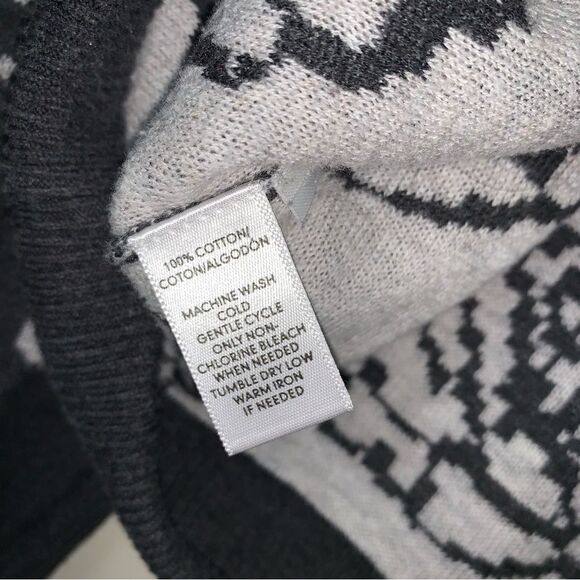 LOFT Ann Taylor Cardigan Women’s Medium Sweater Gray Floral Summer Lightweight - Picture 5 of 6